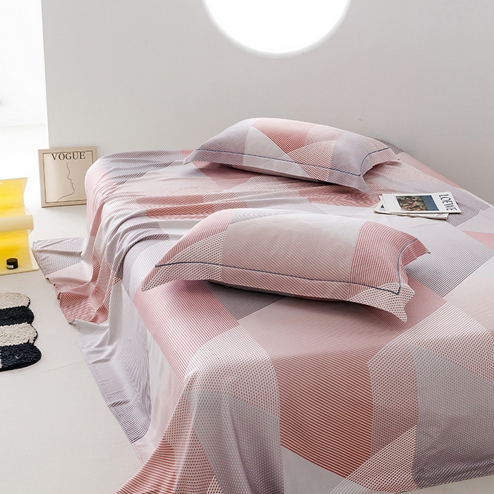 91家纺网 家纺一手货源 找家纺 洽想家 2025新款100%纯竹纤维凉席竹席冰丝席三件套空调席凉感席竹纤维软席子三件套 多彩 粉