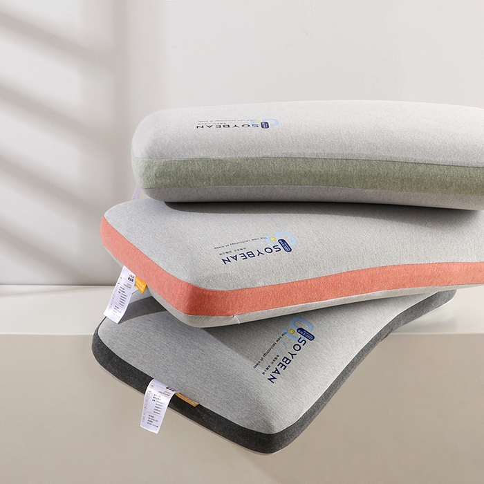 91家纺网 家纺一手货源 找家纺 贤内助家纺 2025新款针织生物基面包枕枕芯枕头保健枕护肩枕 组合图仅供参考 40x70x13cm/只