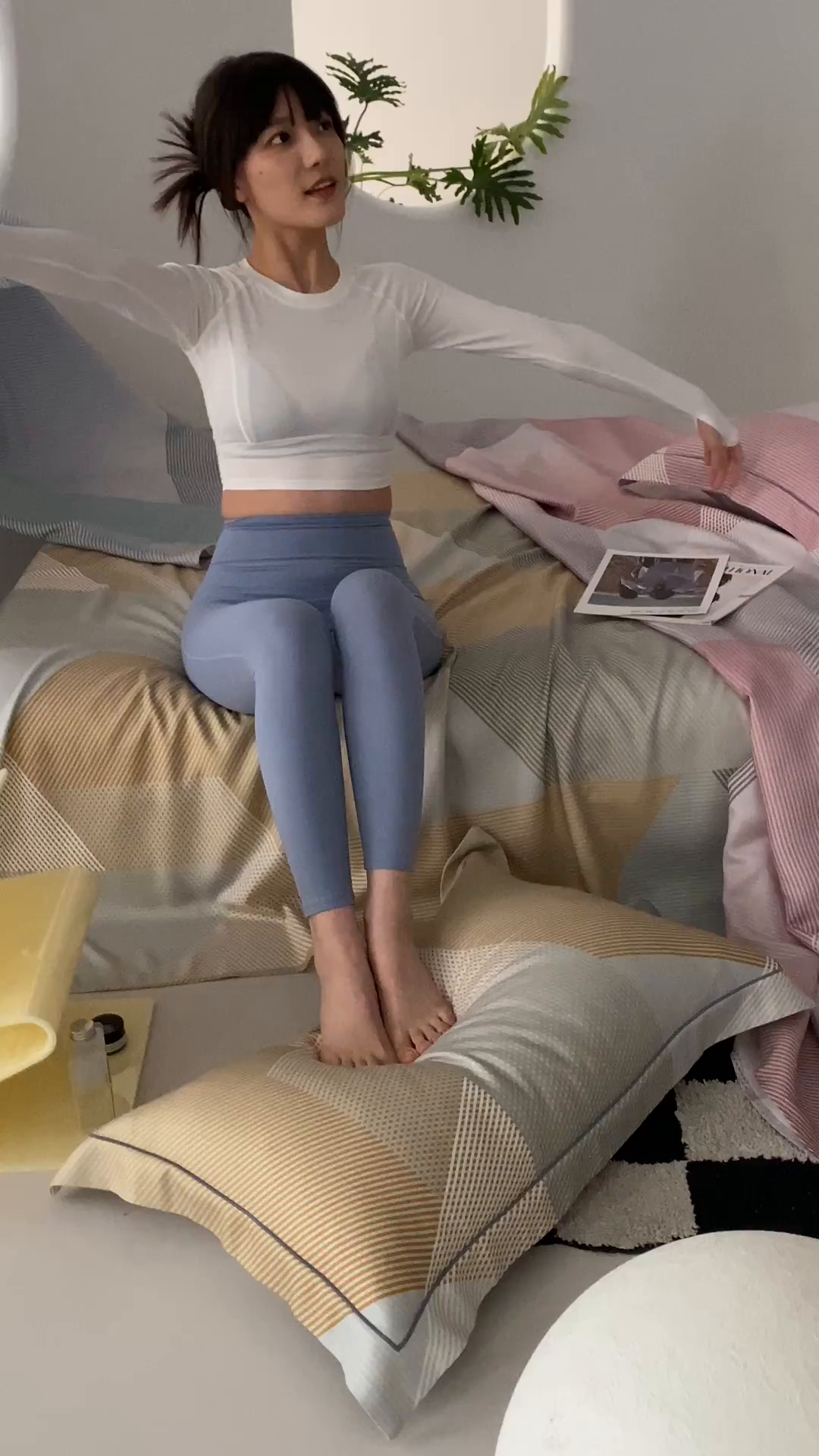 91家纺网 家纺一手货源 找家纺 洽想家 2025新款100%纯竹纤维凉席竹席冰丝席三件套空调席凉感席竹纤维软席子三件套 多彩 蓝