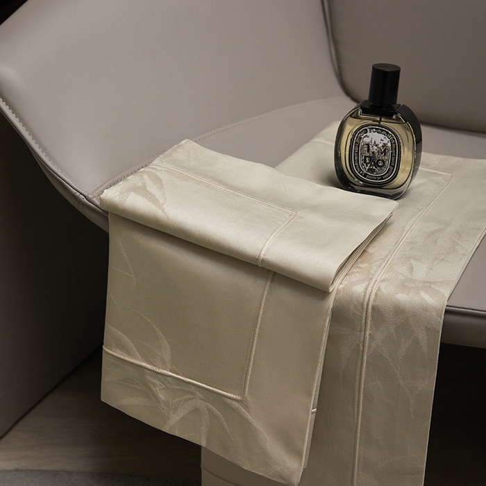 91家纺网 家纺一手货源 找家纺 洽想家 2025新款长绒棉贡缎提花手工立体埋绳工艺四件套礼盒包装系列二 卡斯诺（清新绿）