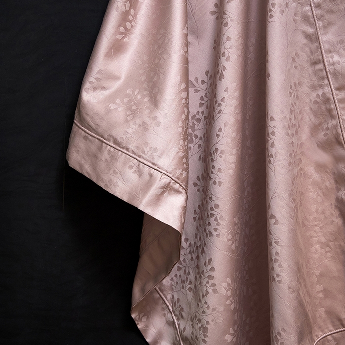 91家纺网 家纺一手货源 找家纺 洽想家 2025新款长绒棉贡缎提花手工立体埋绳工艺四件套礼盒包装系列二 写意之美-芙蓉玉