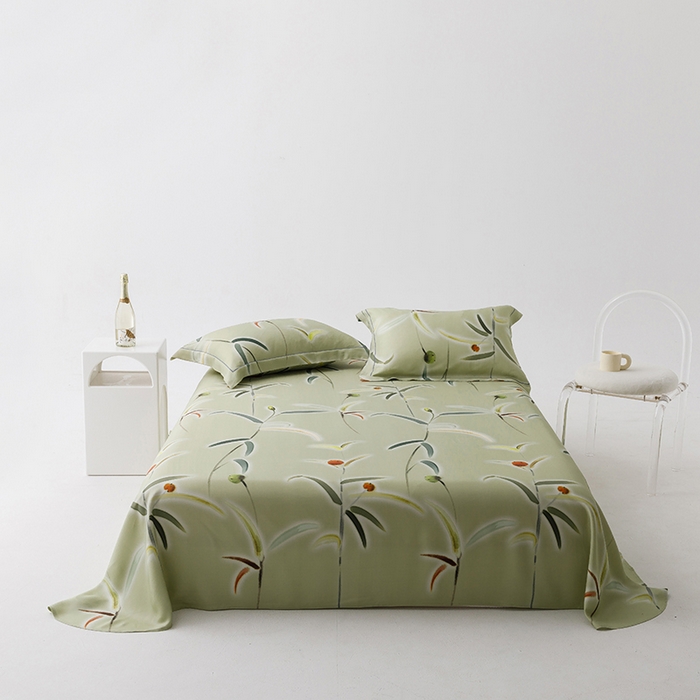 91家纺网 家纺一手货源 找家纺 洽想家 2025新款100%纯竹纤维凉席竹席冰丝席三件套空调席凉感席竹纤维软席子三件套 竹蕴 绿