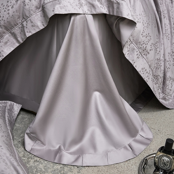 91家纺网 家纺一手货源 找家纺 洽想家 2025新款长绒棉贡缎提花手工立体埋绳工艺四件套礼盒包装系列二 写意之美-高级灰