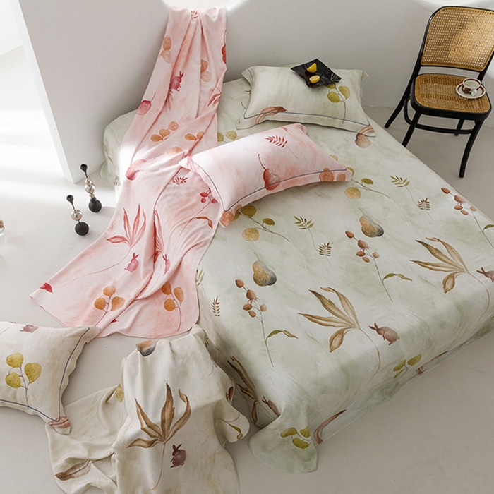 91家纺网 家纺一手货源 找家纺 洽想家 2025新款100%纯竹纤维凉席竹席冰丝席三件套空调席凉感席竹纤维软席子三件套 福禄绿