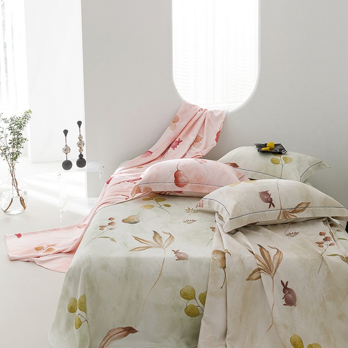 91家纺网 家纺一手货源 找家纺 洽想家 2025新款100%纯竹纤维凉席竹席冰丝席三件套空调席凉感席竹纤维软席子三件套 福禄绿