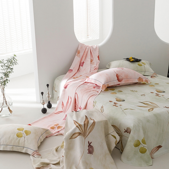 91家纺网 家纺一手货源 找家纺 洽想家 2025新款100%纯竹纤维凉席竹席冰丝席三件套空调席凉感席竹纤维软席子三件套 福禄绿