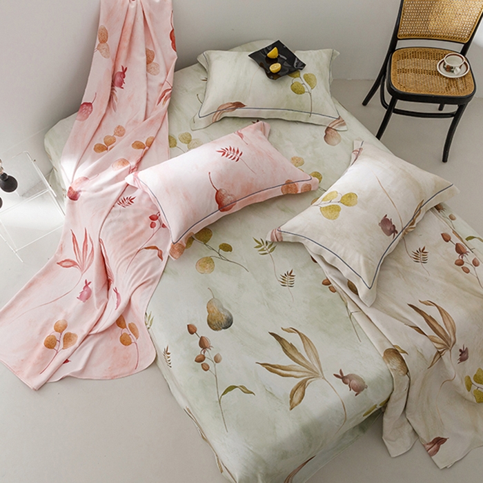 91家纺网 家纺一手货源 找家纺 洽想家 2025新款100%纯竹纤维凉席竹席冰丝席三件套空调席凉感席竹纤维软席子三件套 福禄绿