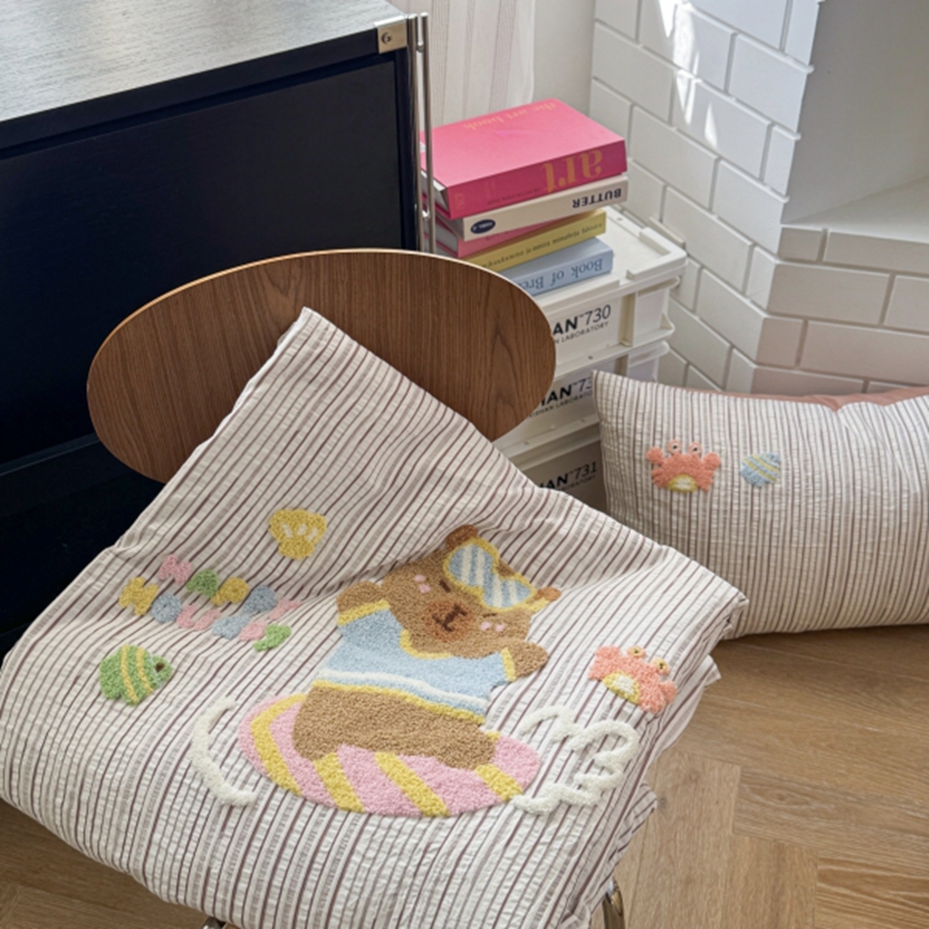 91家纺网 家纺一手货源 找家纺 （总）柚子YOUTH 2025新款水洗棉提花毛巾绣夏被四件套