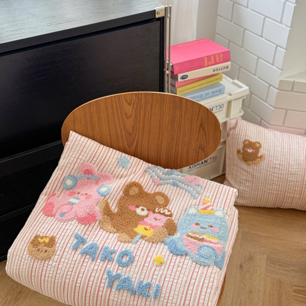 91家纺网 家纺一手货源 找家纺 （总）柚子YOUTH 2025新款水洗棉提花毛巾绣夏被四件套