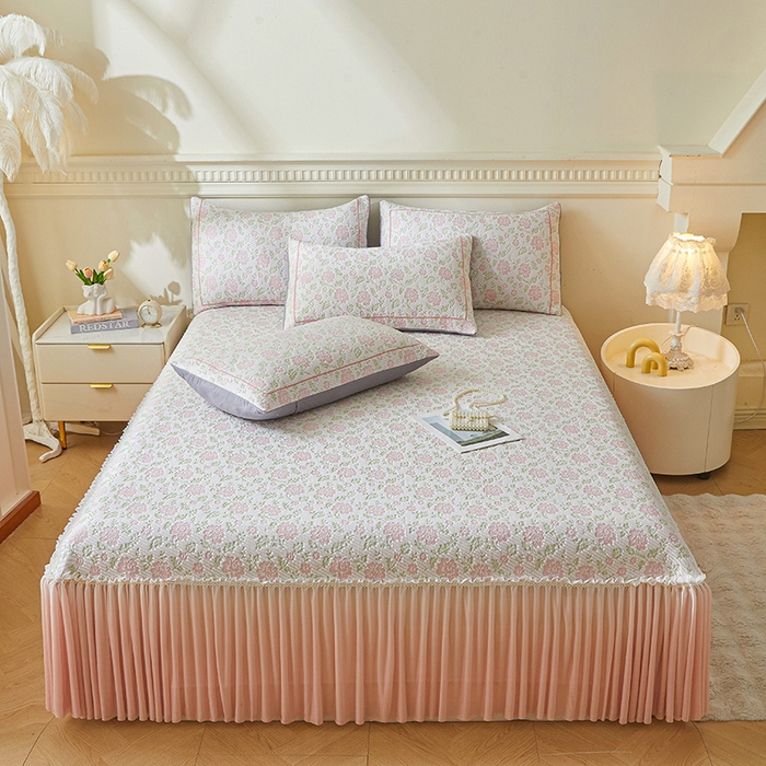 （总）罗艺轩 2025新款床裙款透气凉感豆豆软凉席席子