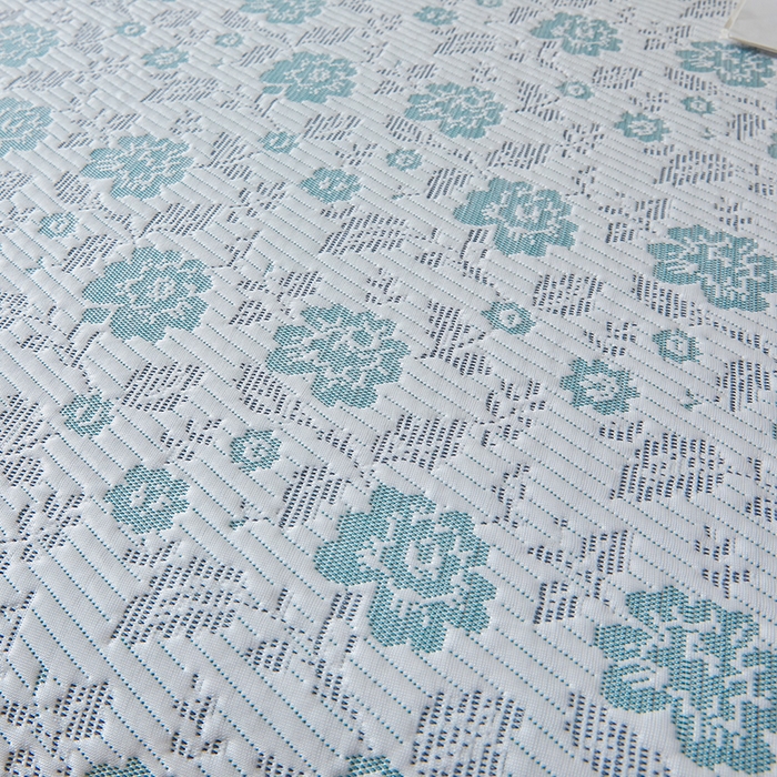 91家纺网 家纺一手货源 找家纺 罗艺轩 2025新款床裙款透气凉感豆豆软凉席席子 花妍-绿