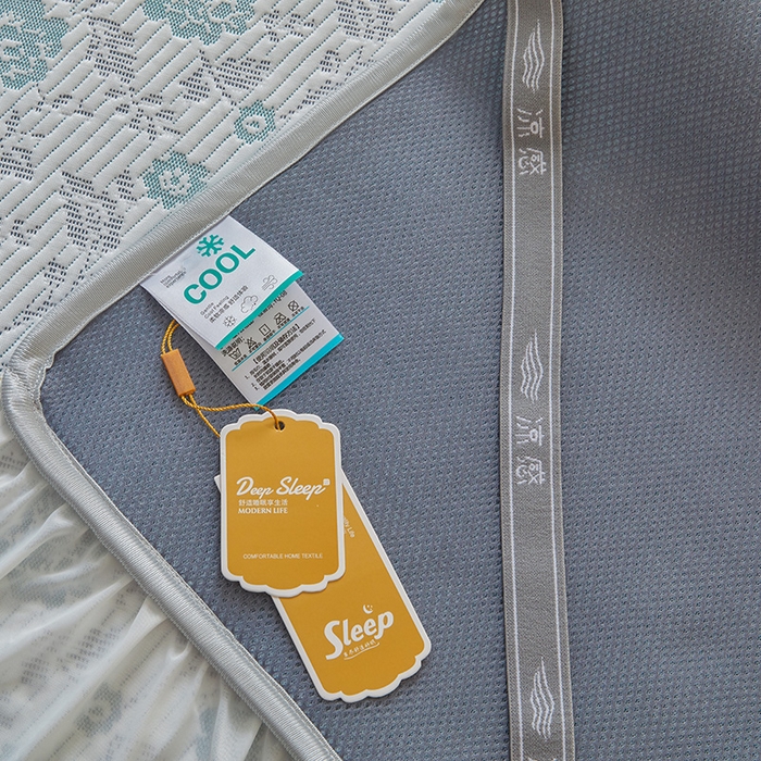 91家纺网 家纺一手货源 找家纺 罗艺轩 2025新款床裙款透气凉感豆豆软凉席席子 花妍-绿