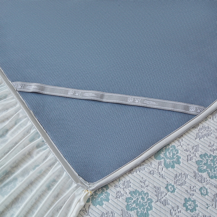 91家纺网 家纺一手货源 找家纺 罗艺轩 2025新款床裙款透气凉感豆豆软凉席席子 花妍-绿