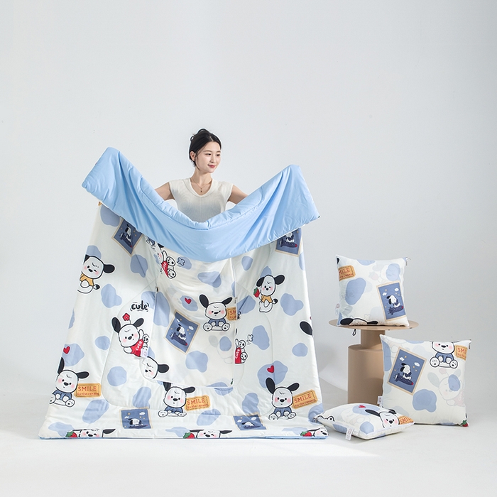 91家纺网 家纺一手货源 找家纺 （总）照世家纺 2025春夏新款全棉纯棉印花A类抱枕被