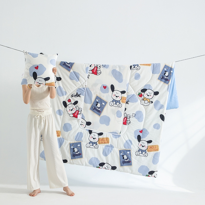 91家纺网 家纺一手货源 找家纺 （总）照世家纺 2025春夏新款全棉纯棉印花A类抱枕被