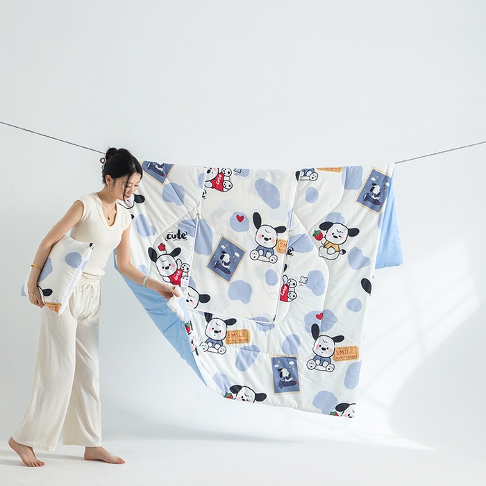 91家纺网 家纺一手货源 找家纺 （总）照世家纺 2025春夏新款全棉纯棉印花A类抱枕被