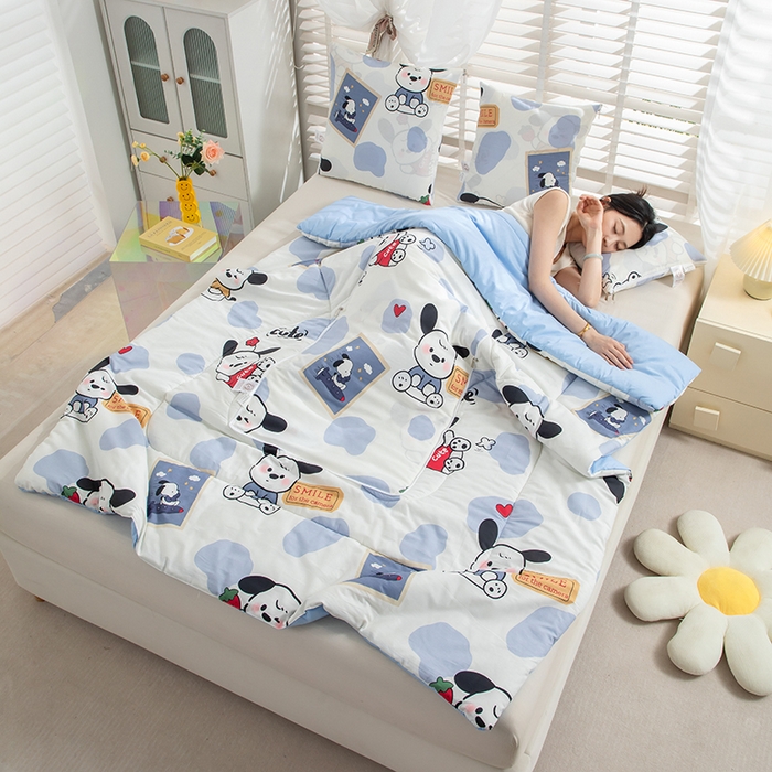 91家纺网 家纺一手货源 找家纺 （总）照世家纺 2025春夏新款全棉纯棉印花A类抱枕被