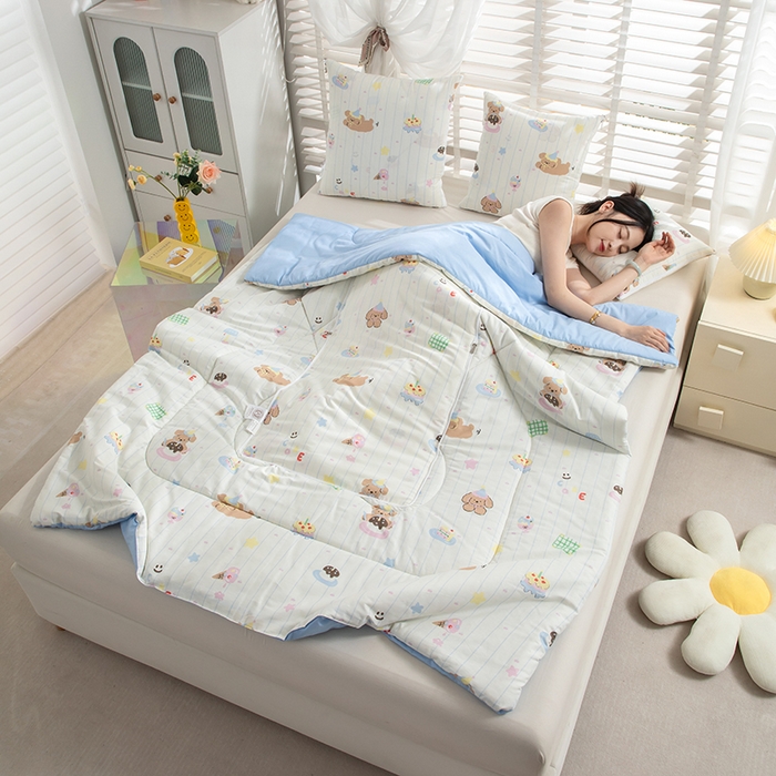 91家纺网 家纺一手货源 找家纺 （总）照世家纺 2025春夏新款全棉纯棉印花A类抱枕被