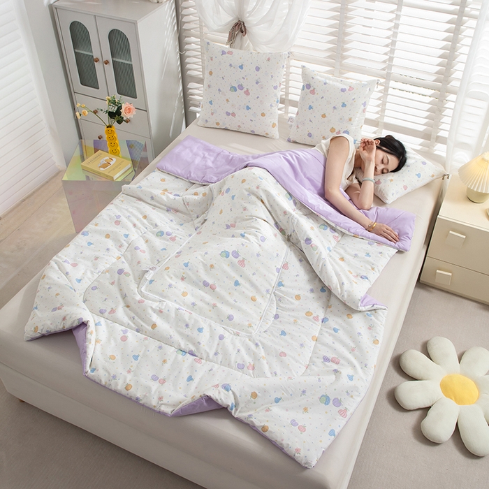 91家纺网 家纺一手货源 找家纺 （总）照世家纺 2025春夏新款全棉纯棉印花A类抱枕被