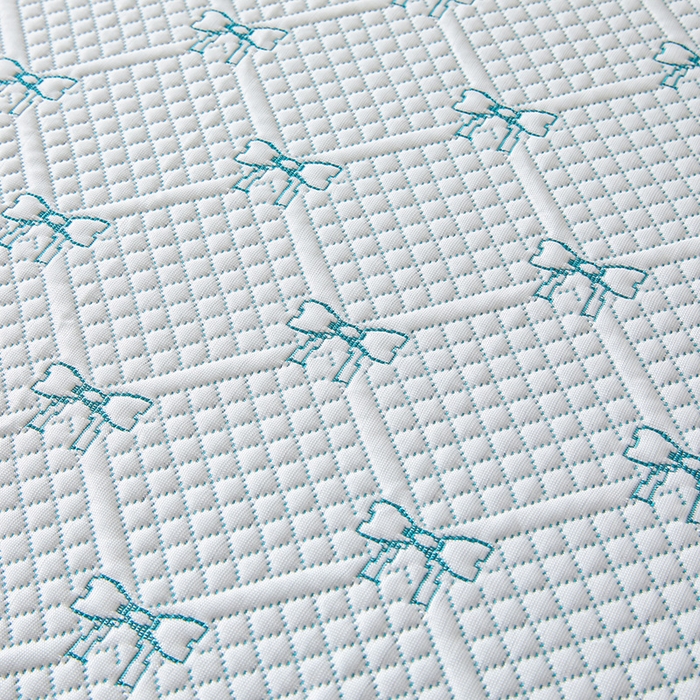 91家纺网 家纺一手货源 找家纺 罗艺轩 2025新款床裙款透气凉感豆豆软凉席席子 梦蝶-绿