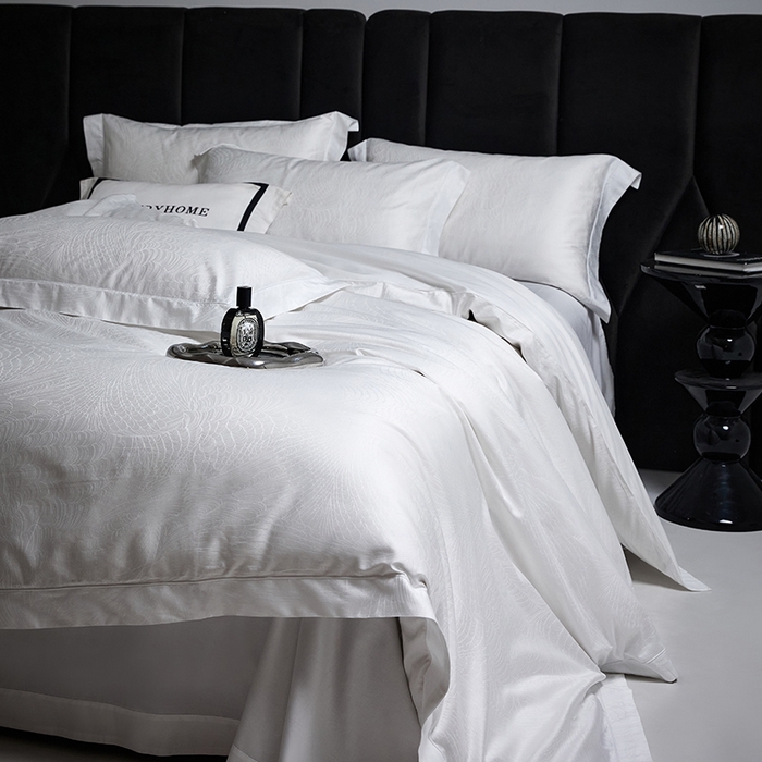 91家纺网 家纺一手货源 找家纺 （总）洽想家 2025新款长绒棉贡缎提花手工立体埋绳工艺四件套礼盒包装