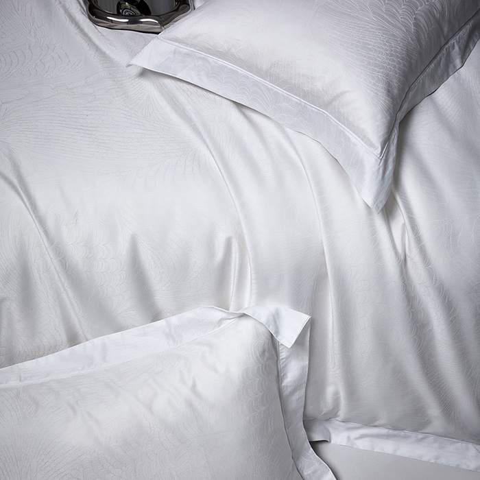 91家纺网 家纺一手货源 找家纺 洽想家 2025新款长绒棉贡缎提花手工立体埋绳工艺四件套礼盒包装 格律时尚-增白