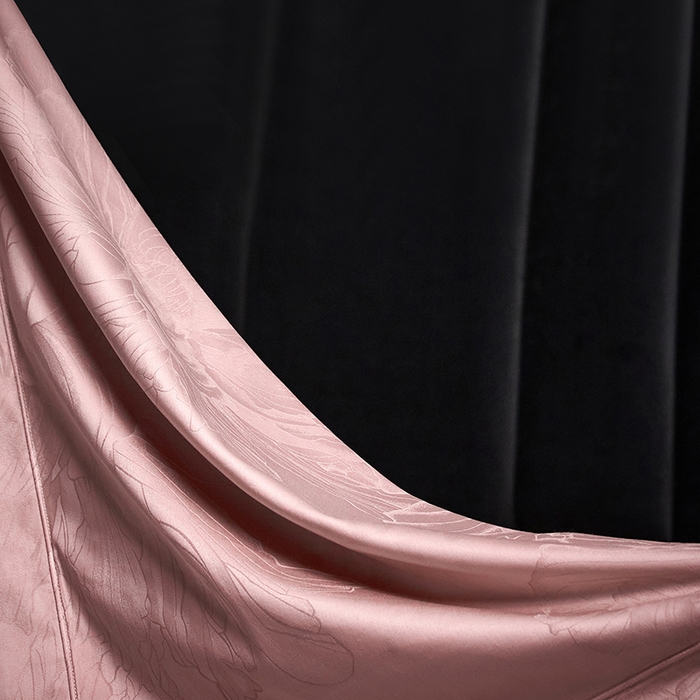 91家纺网 家纺一手货源 找家纺 洽想家 2025新款长绒棉贡缎提花手工立体埋绳工艺四件套礼盒包装 欧若拉-血牙