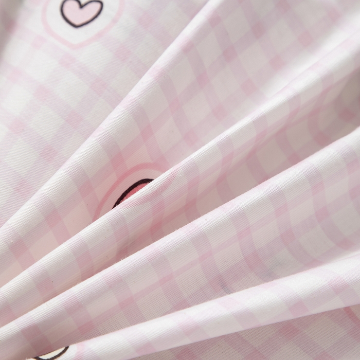 91家纺网 家纺一手货源 找家纺 照世家纺 2025春夏新款全棉纯棉印花A类抱枕被 可爱叮咚-粉 50x50展开150x190