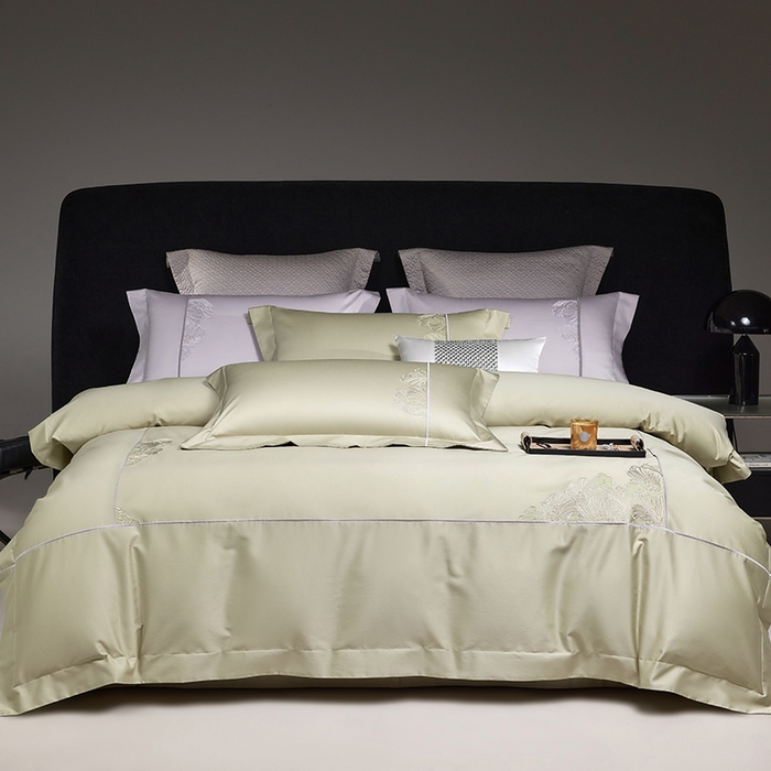 91家纺网 家纺一手货源 找家纺 （总）洽想家 2025新款120支贡缎长绒棉绣花四件套-花漾系列