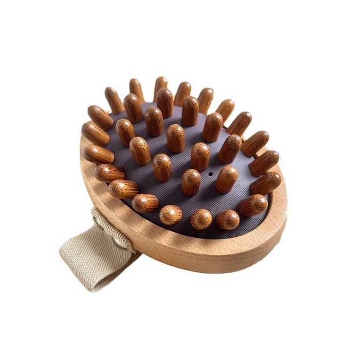 91家纺网 家纺一手货源 找家纺 （总）良品汇馆 2025新款日式气垫经络梳木质头部按摩梳良品全身拍打器气囊梳子头皮按摩