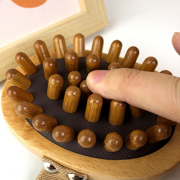 91家纺网 家纺一手货源 找家纺 （总）良品汇馆 2025新款日式气垫经络梳木质头部按摩梳良品全身拍打器气囊梳子头皮按摩