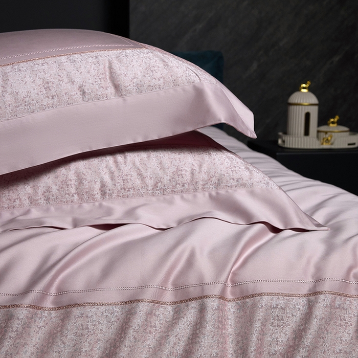 91家纺网 家纺一手货源 找家纺 （总）洽想家 2025新品色织纯棉贡缎提花四件套-香榭丽