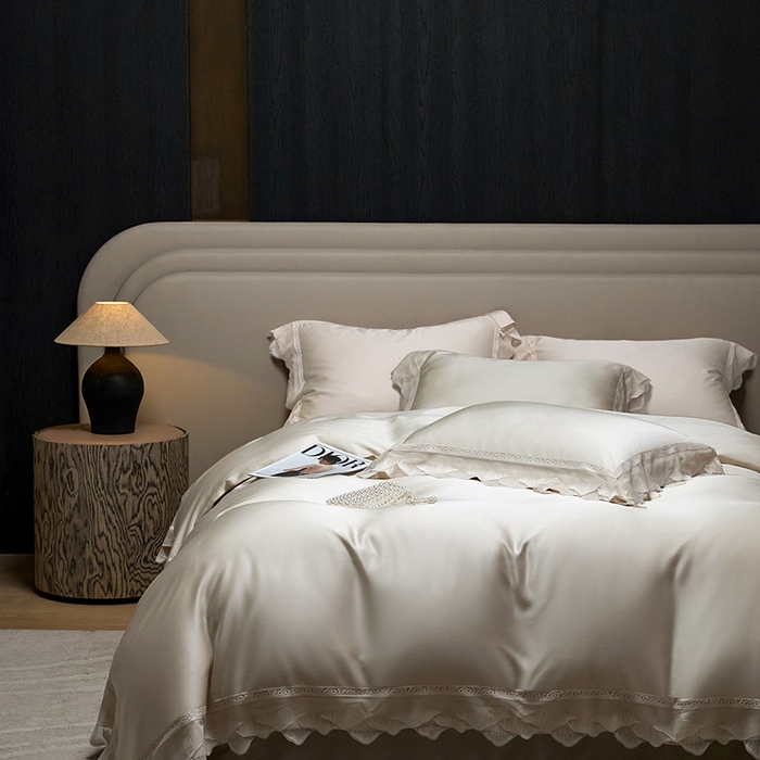 91家纺网 家纺一手货源 找家纺 （总）洽想家 2025新品80支兰精天丝大豆纤维夏被四件套-山峦迭