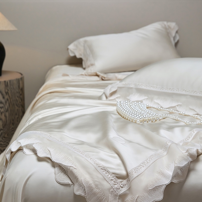 91家纺网 家纺一手货源 找家纺 （总）洽想家 2025新品80支兰精天丝大豆纤维夏被四件套-山峦迭