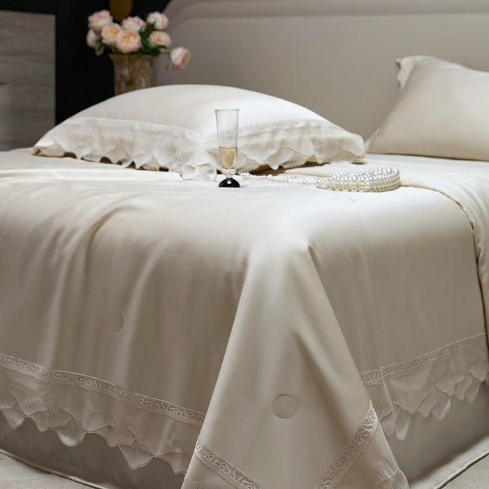 91家纺网 家纺一手货源 找家纺 （总）洽想家 2025新品80支兰精天丝大豆纤维夏被四件套-山峦迭