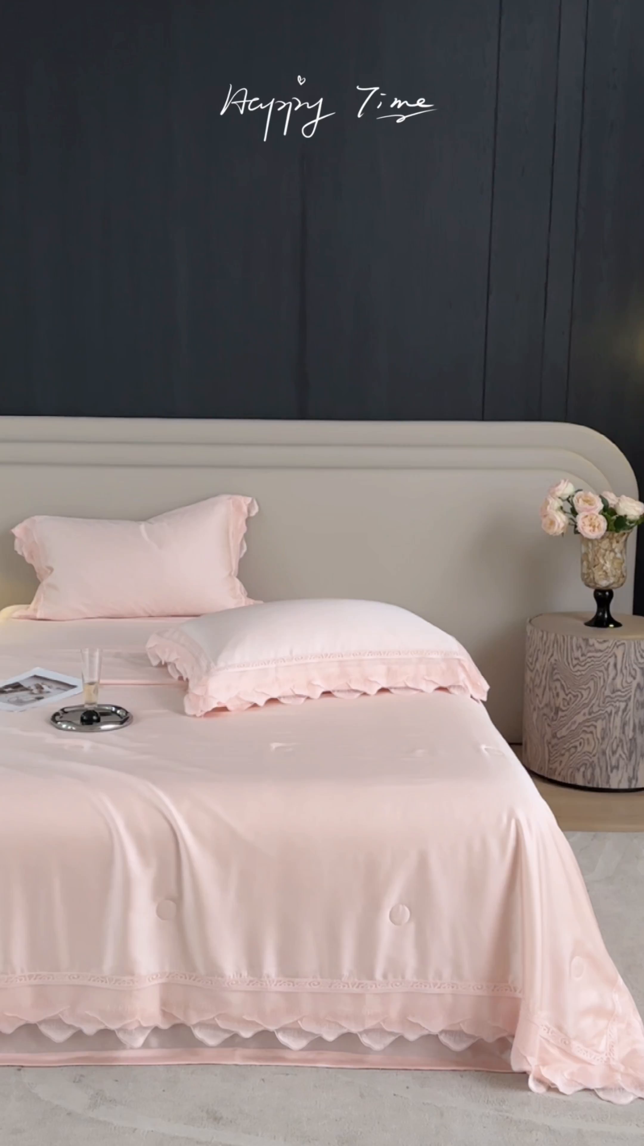 91家纺网 家纺一手货源 找家纺 洽想家 2025新品80支兰精天丝大豆纤维夏被四件套-山峦迭 山峦迭-玉