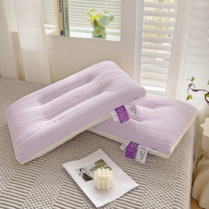 91家纺网 家纺一手货源 找家纺 （总）十仟家纺 2025新款薰衣草定型枕 枕头枕芯