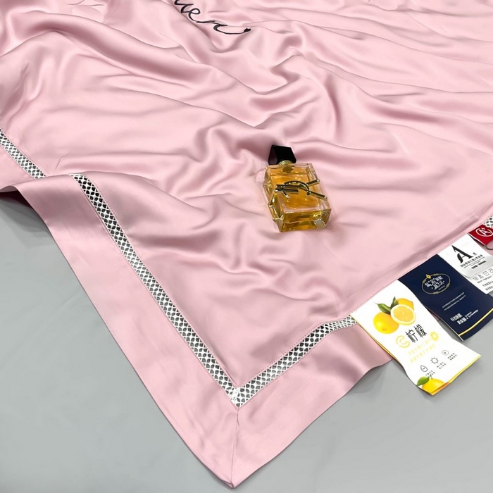 91家纺网 家纺一手货源 找家纺 洽想家 2025新款柠檬莫代尔天丝夏被被子被芯 豆沙粉