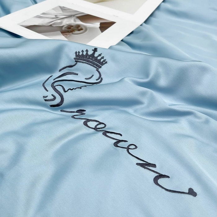 91家纺网 家纺一手货源 找家纺 洽想家 2025新款柠檬莫代尔天丝夏被被子被芯 琥珀蓝