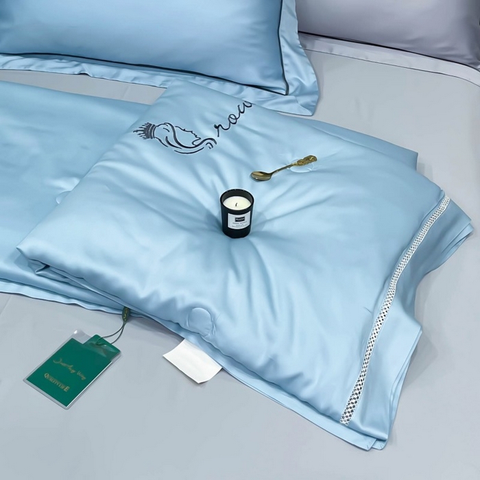 91家纺网 家纺一手货源 找家纺 洽想家 2025新款柠檬莫代尔天丝夏被被子被芯 琥珀蓝