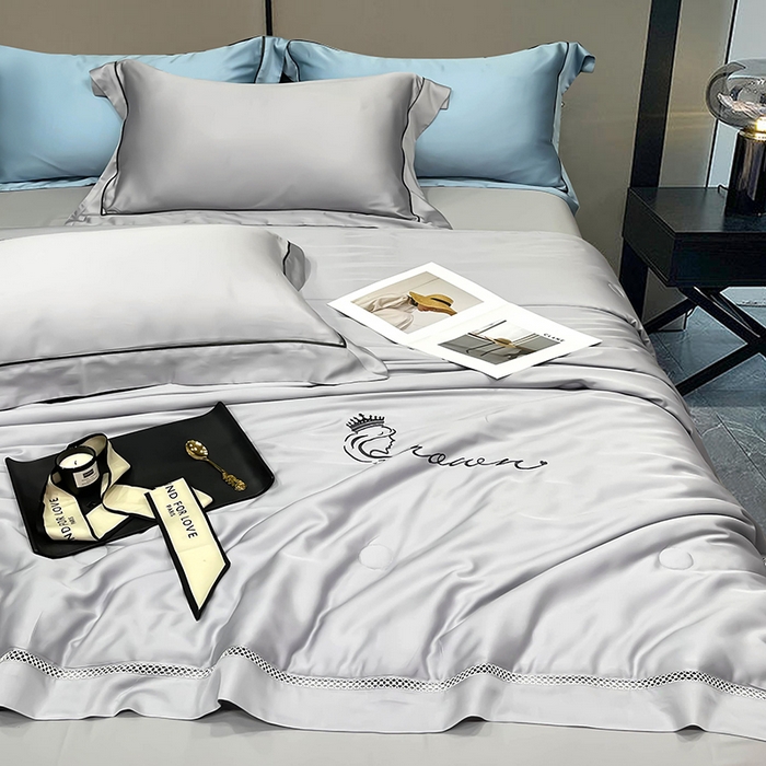 91家纺网 家纺一手货源 找家纺 洽想家 2025新款柠檬莫代尔天丝夏被被子被芯 咖色