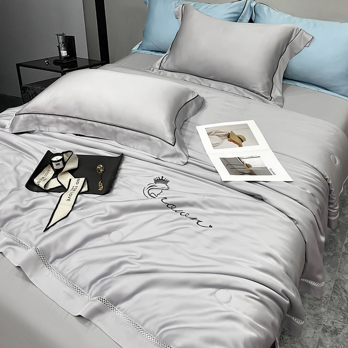 91家纺网 家纺一手货源 找家纺 洽想家 2025新款柠檬莫代尔天丝夏被被子被芯 咖色