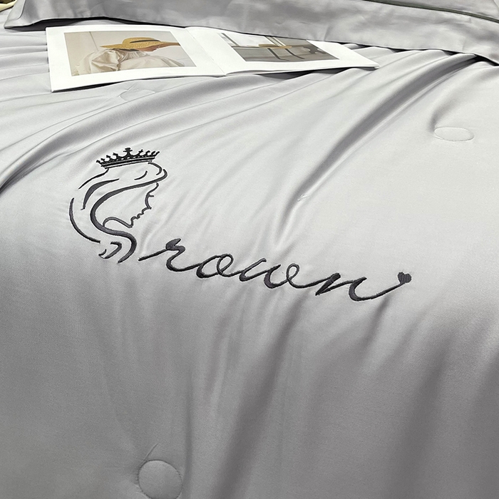 91家纺网 家纺一手货源 找家纺 洽想家 2025新款柠檬莫代尔天丝夏被被子被芯 银灿灰