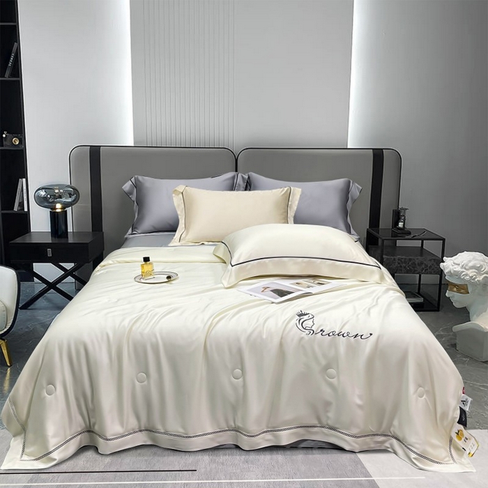 洽想家 2025新款柠檬莫代尔天丝夏被被子被芯 樱花白