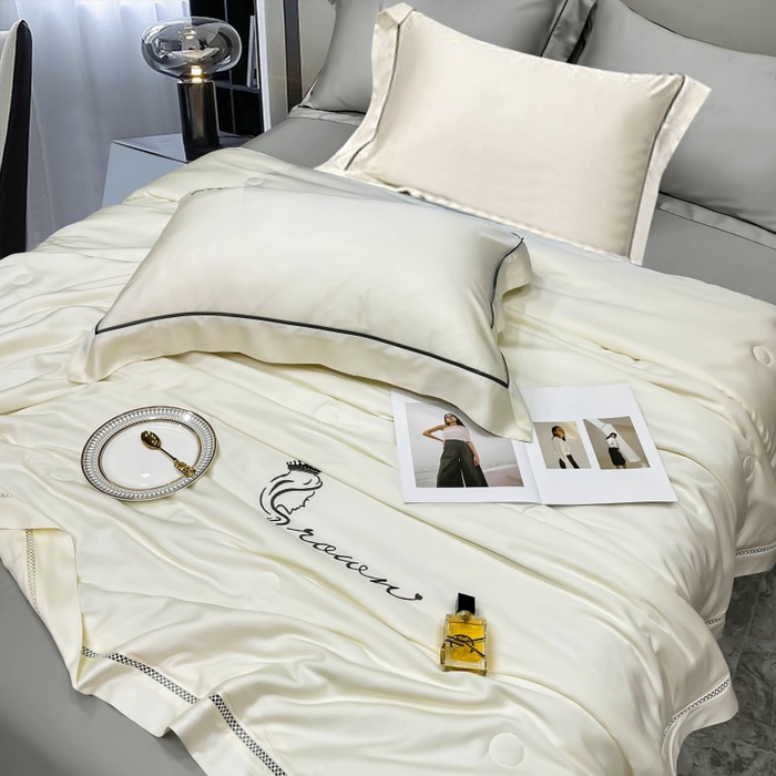 91家纺网 家纺一手货源 找家纺 洽想家 2025新款柠檬莫代尔天丝夏被被子被芯 樱花白