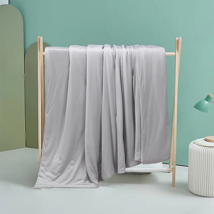 91家纺网 家纺一手货源 找家纺 洽想家 2025新款A类抗菌凉感冰激凌夏被被子被芯 天空灰