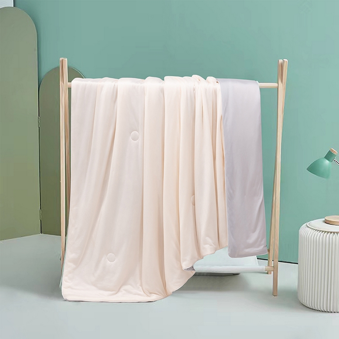 91家纺网 家纺一手货源 找家纺 洽想家 2025新款A类抗菌凉感冰激凌夏被被子被芯 心粉