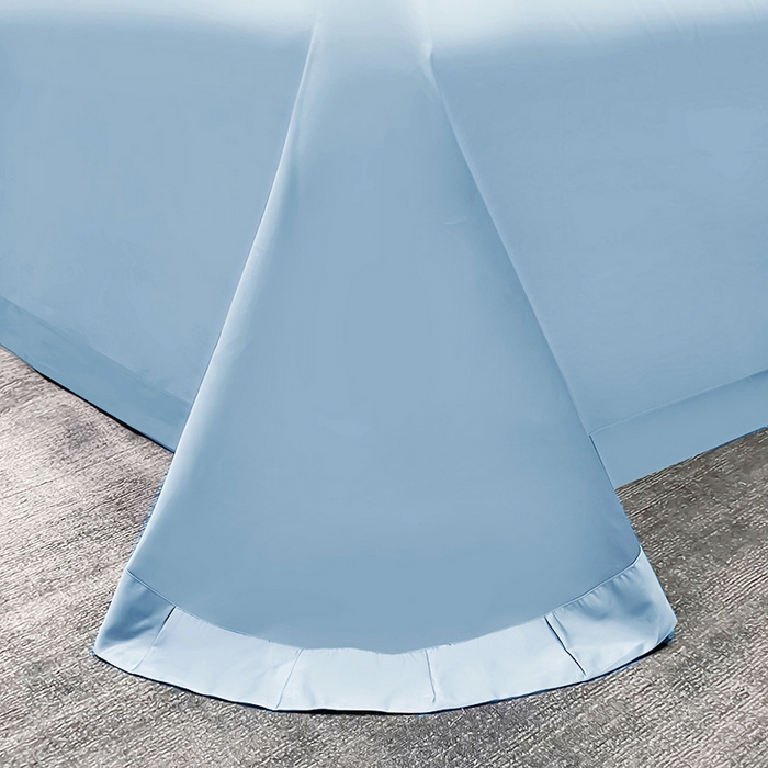 91家纺网 家纺一手货源 找家纺 洽想家 2025新款100支长绒棉刺绣四件套--时光痕迹 时光痕迹-宾利蓝