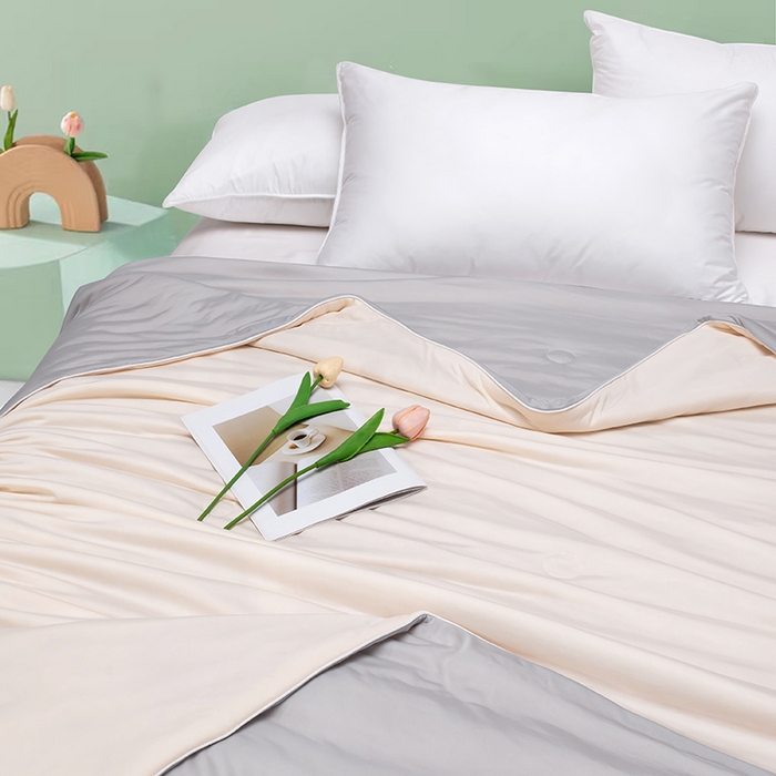 91家纺网 家纺一手货源 找家纺 洽想家 2025新款A类抗菌凉感冰激凌夏被被子被芯 心粉