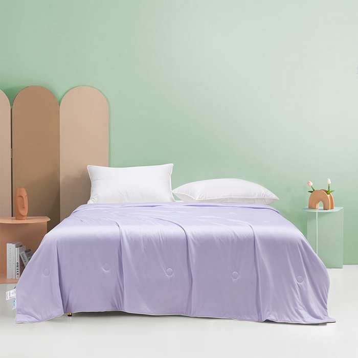 91家纺网 家纺一手货源 找家纺 洽想家 2025新款A类抗菌凉感冰激凌夏被被子被芯 星云紫